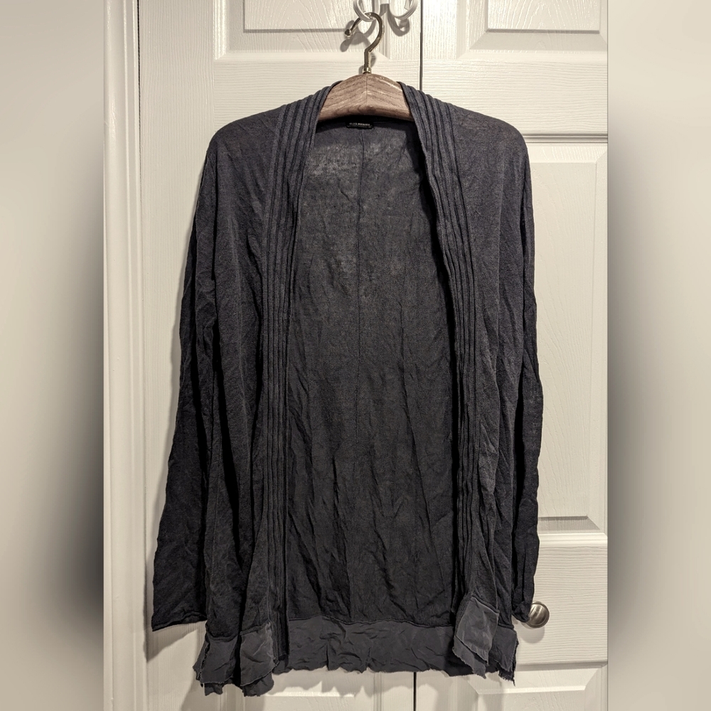 Club Monaco Blue Linen Lightweight Cardigan